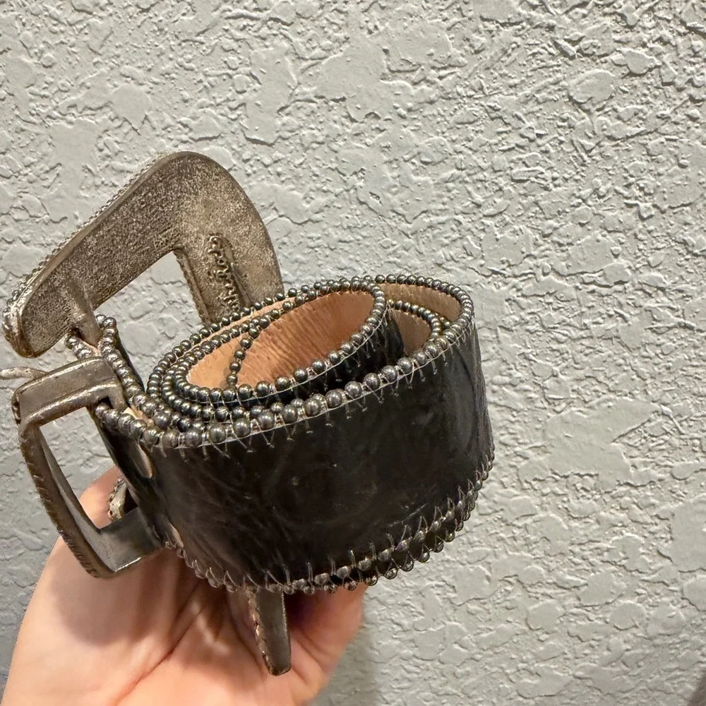LEATHERROCK Western Leather Black Belt